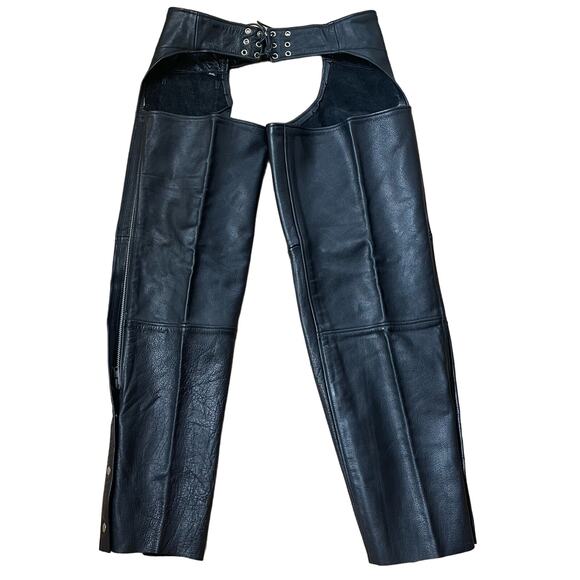 Wild Ride Black Leather Chaps Women’s Size XXL - Picture 5 of 7